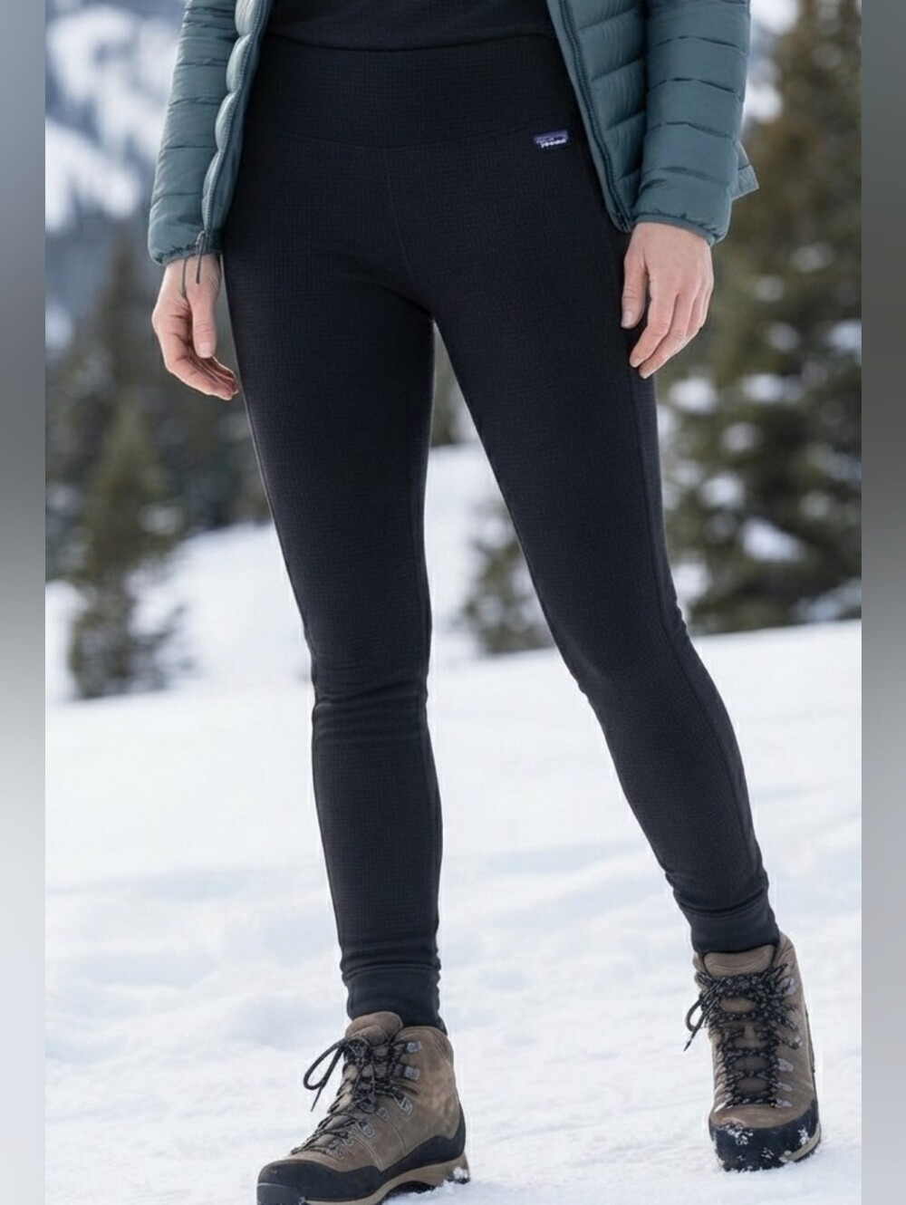 Patagonia Midweight Capilene Baselayer Pants Leggings Black Size XS EUC